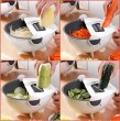 Photo6: 9 in1 Multifunction Magic Rotate Vegetable Cutter with Drain Basket (6)