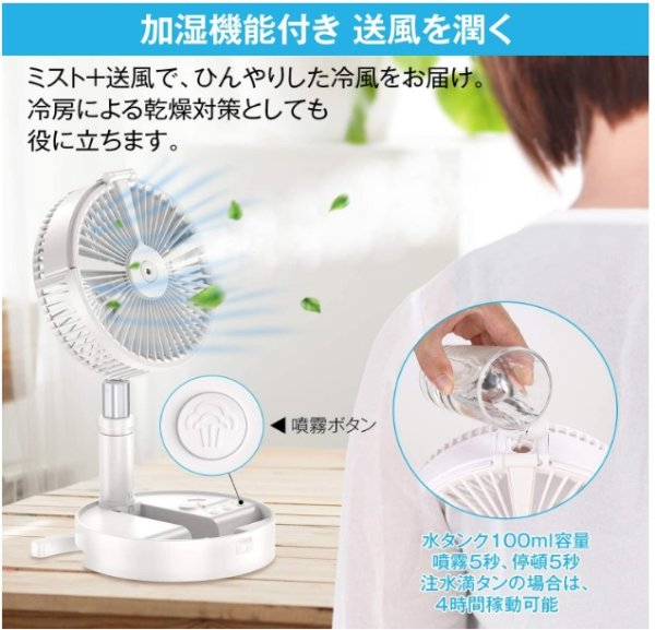 Photo1: Usb Foldable Fan + Humidifier (1)
