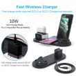 Photo2: 4 in 1 Wireless Charger Dock Station 10W Qi Fast Stand Case  (2)