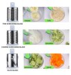 Photo5:  Rotary Cheese Grater Handheld - Nut Chopper Grinder Salad Shooter Vegetable Slicer with a Stainless Steel peeler (5)