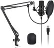 Photo2: YOTTO USB MICROPHONE CONDENSER HIGH SOUND QUALITY WITH ARM STAND - POP GUARD (2)