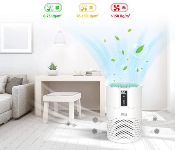 Photo1: AIR PURIFIER WITH AIR QUALITY DETECTION SENSOR DIKI (Small Size) (1)
