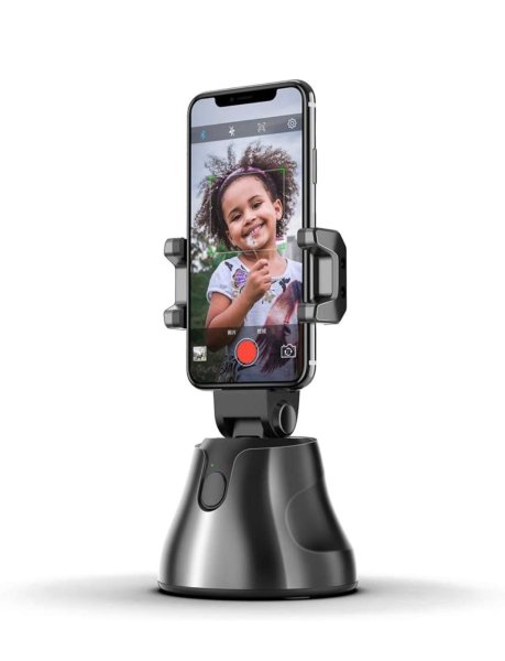 Photo1:  Selfie Cloud Head Face Tracking Holder, 360° Rotation (1)