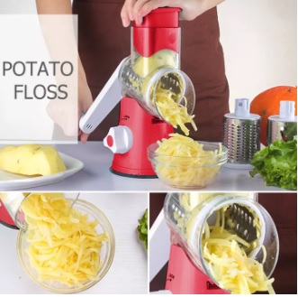 Rotary Cheese Grater Handheld - Nut Chopper Grinder Salad Shooter Vegetable  Slicer with a Stainless Steel peeler - gaiten