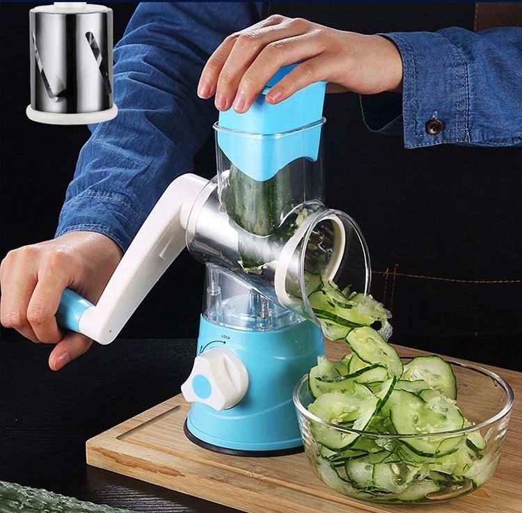 Promotion! Stainless Steel Cheese Grater, Rotary Chopper, Vegetable  Shredder Salad Slicer Multi-Use Hand Grater Grinder 5 Blades - AliExpress